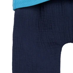 Pantalons, Shorts|T-Shirts, Polos, Chemises*P'tit bisou Plage Ensemble Pantalon + Tee-shirt de Bleu