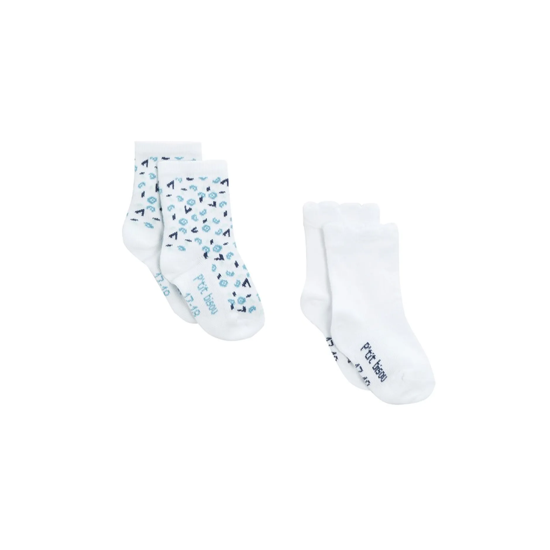 Chaussettes, Collants, Chaussons*P'tit bisou Plage Lot 2 Paires de chaussettes de Petites Fleurs