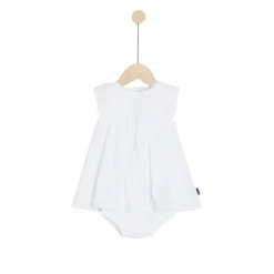Robes, Jupes*P'tit bisou Plage Robe + Bloomer 1 mois de Blanc