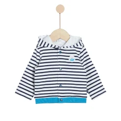 Vestes, Manteaux, Pilotes*P'tit bisou Plage Veste à capuche 1 mois de Rayures Saturday