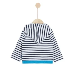 Vestes, Manteaux, Pilotes*P'tit bisou Plage Veste à capuche 1 mois de Rayures Saturday