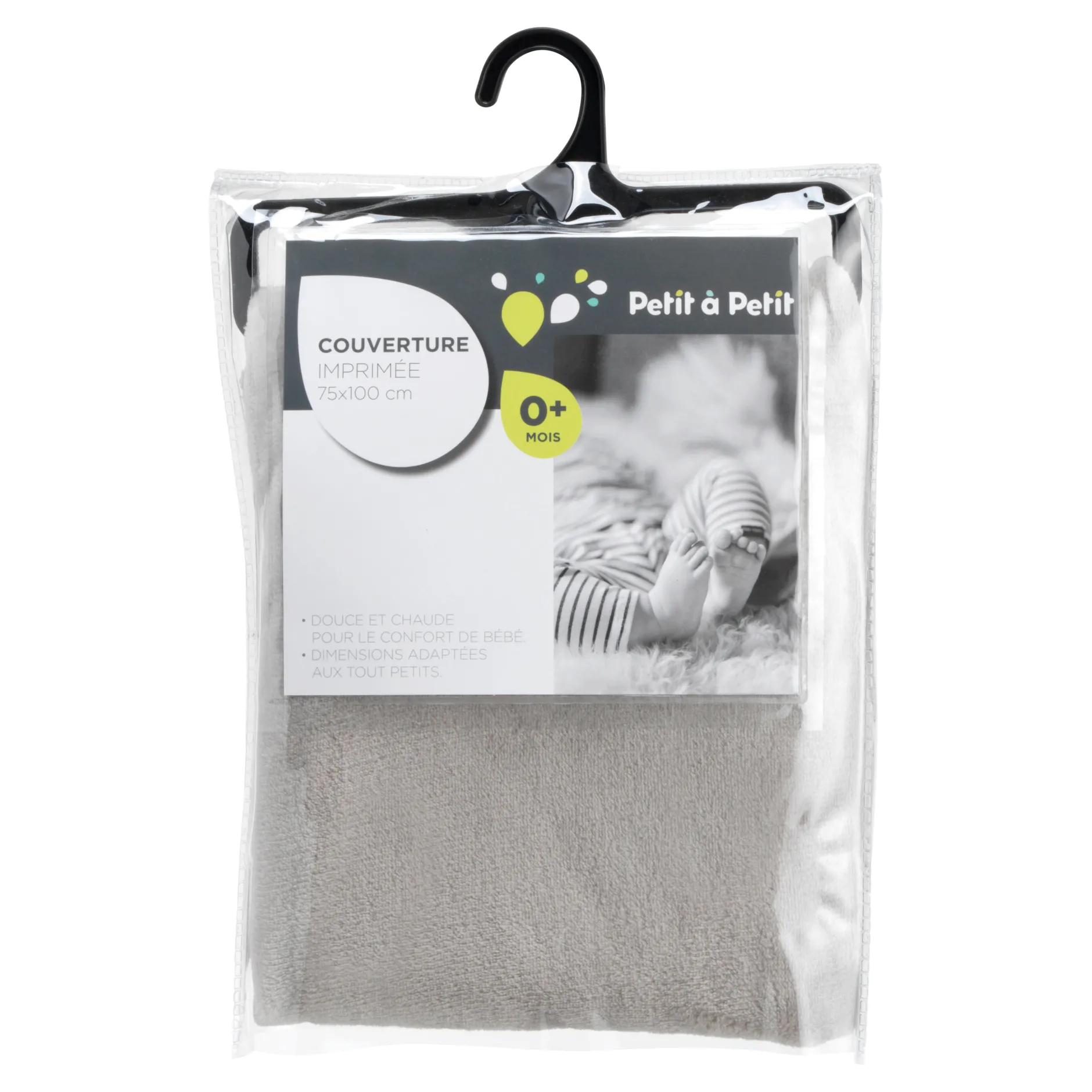 Plaids*Petit à petit Plaid tout doux de Beige lin