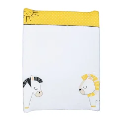 Matelas À Langer*Sauthon Baby's Sweet Home Pluche et Pompon matelas à langer de Blanc/Jaune