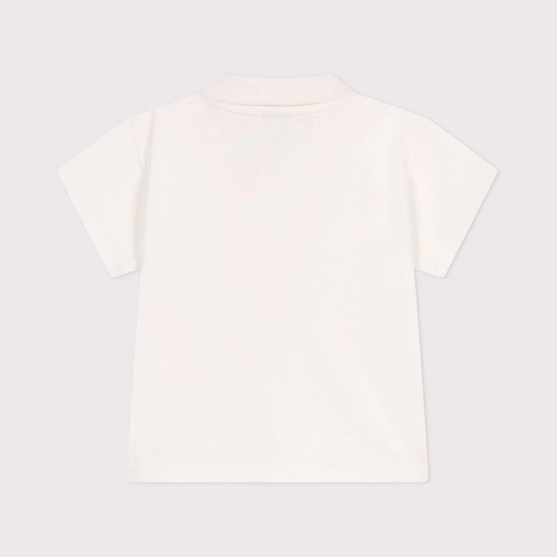 T-Shirts, Polos, Chemises*Petit Bateau Polo bébé en coton manches courtes uni de Blanc Marshmallow