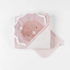 Sorties De Bain*Noukies Popsie, Gigi & Louli Set de bain éponge de Rose