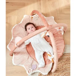 Tapis D'Éveil*Noukies Popsie, Gigi & Louli Tapis d'éveil Popsie Veloudoux de Rose poudré
