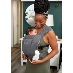 Porte Bébé Ventral|Tout Pour Vos Balades*Ergobaby Porte-Bébé Embrace Mesh Soft Air de Noir délavé
