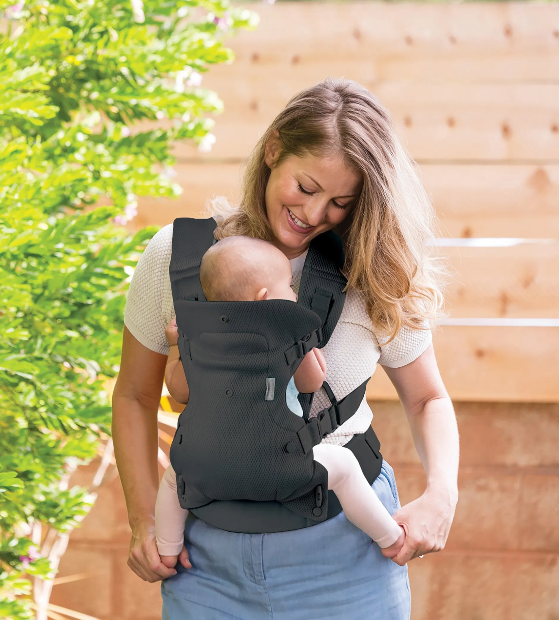 Tout Pour Vos Balades|Porte Bébé Dorsal*Infantino Porte-bébé Flip 4 en 1 Convertible Air de Gris