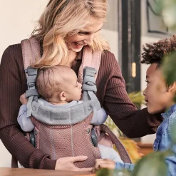 Porte Bébé Dorsal|Porte Bébé Ventral*BabyBjörn Porte-bébé Harmony de Rose poudré mesh 3D