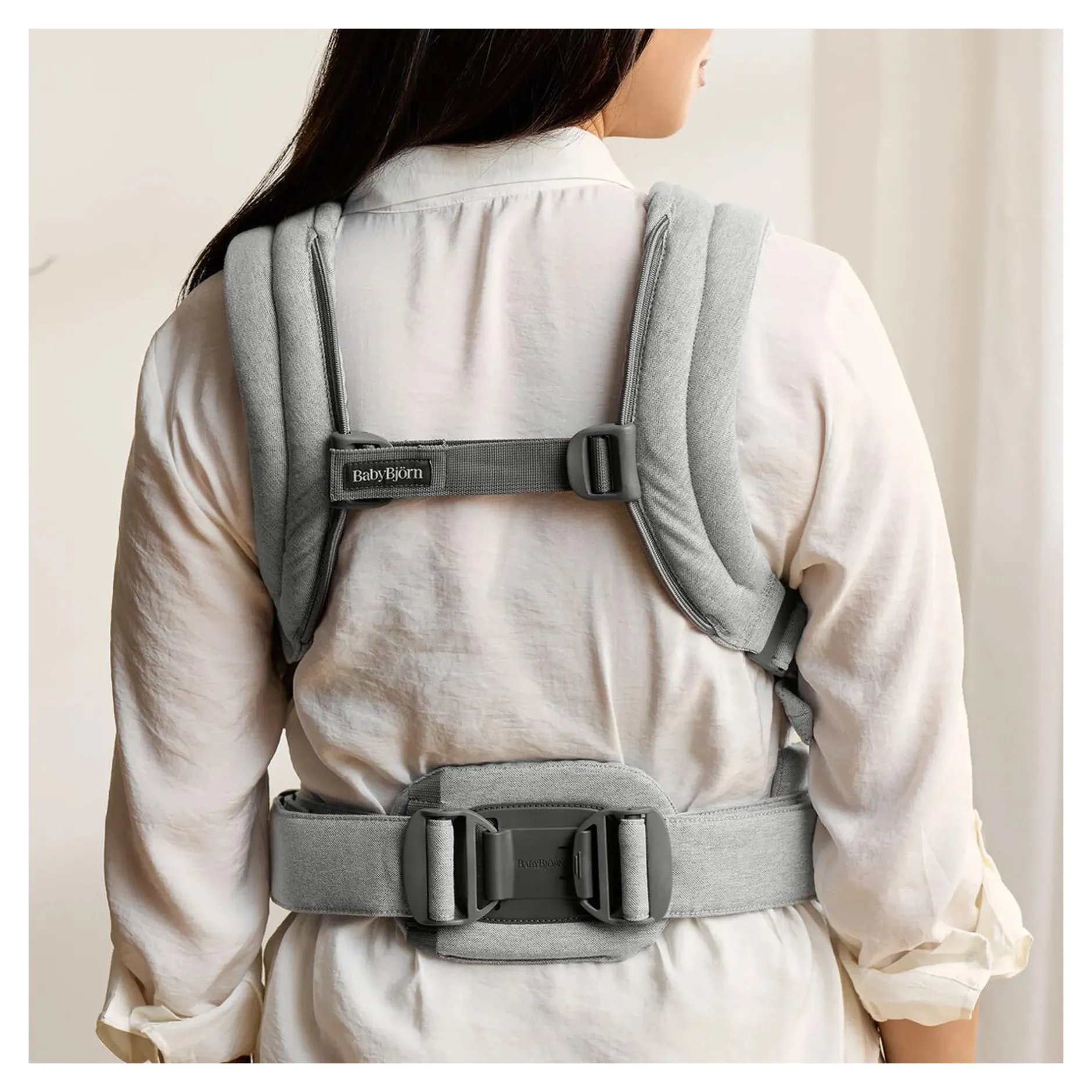 Tout Pour Vos Balades|Porte Bébé Dorsal*BabyBjörn Porte-bébé Harmony de Tissé chiné / gris clair