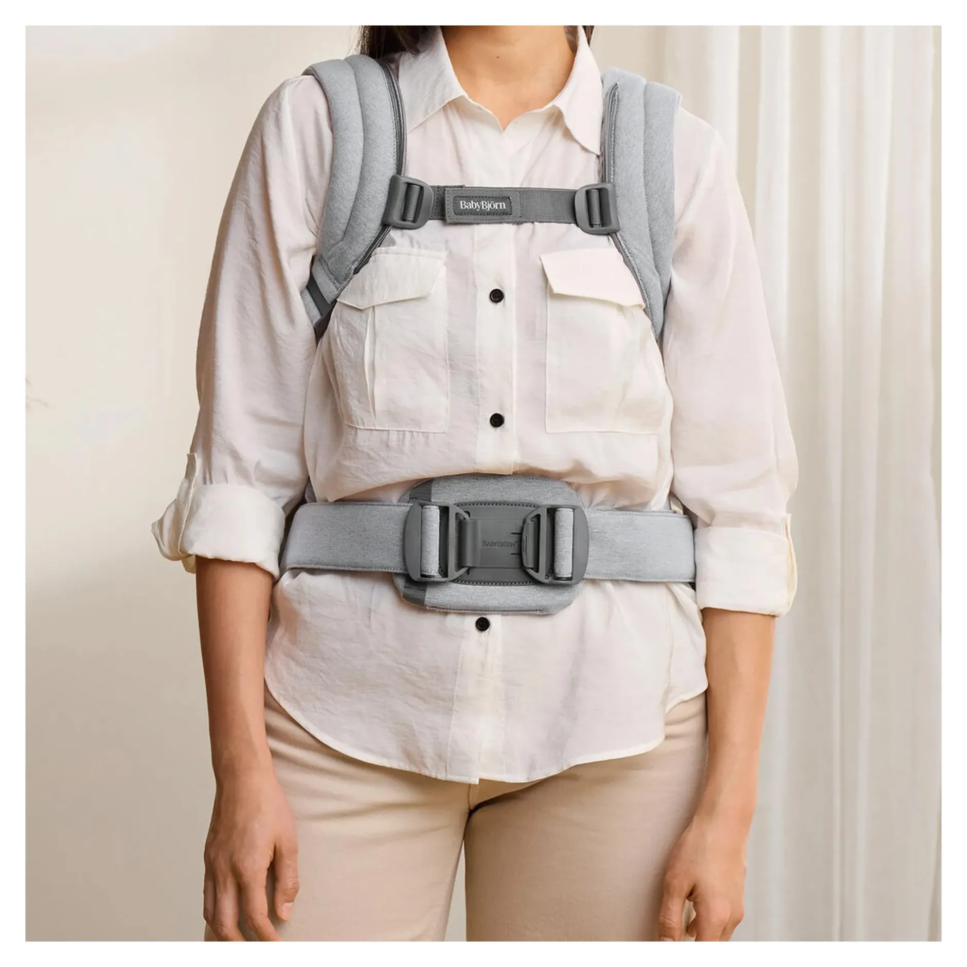 Tout Pour Vos Balades|Porte Bébé Dorsal*BabyBjörn Porte-bébé Harmony de Tissé chiné / gris clair