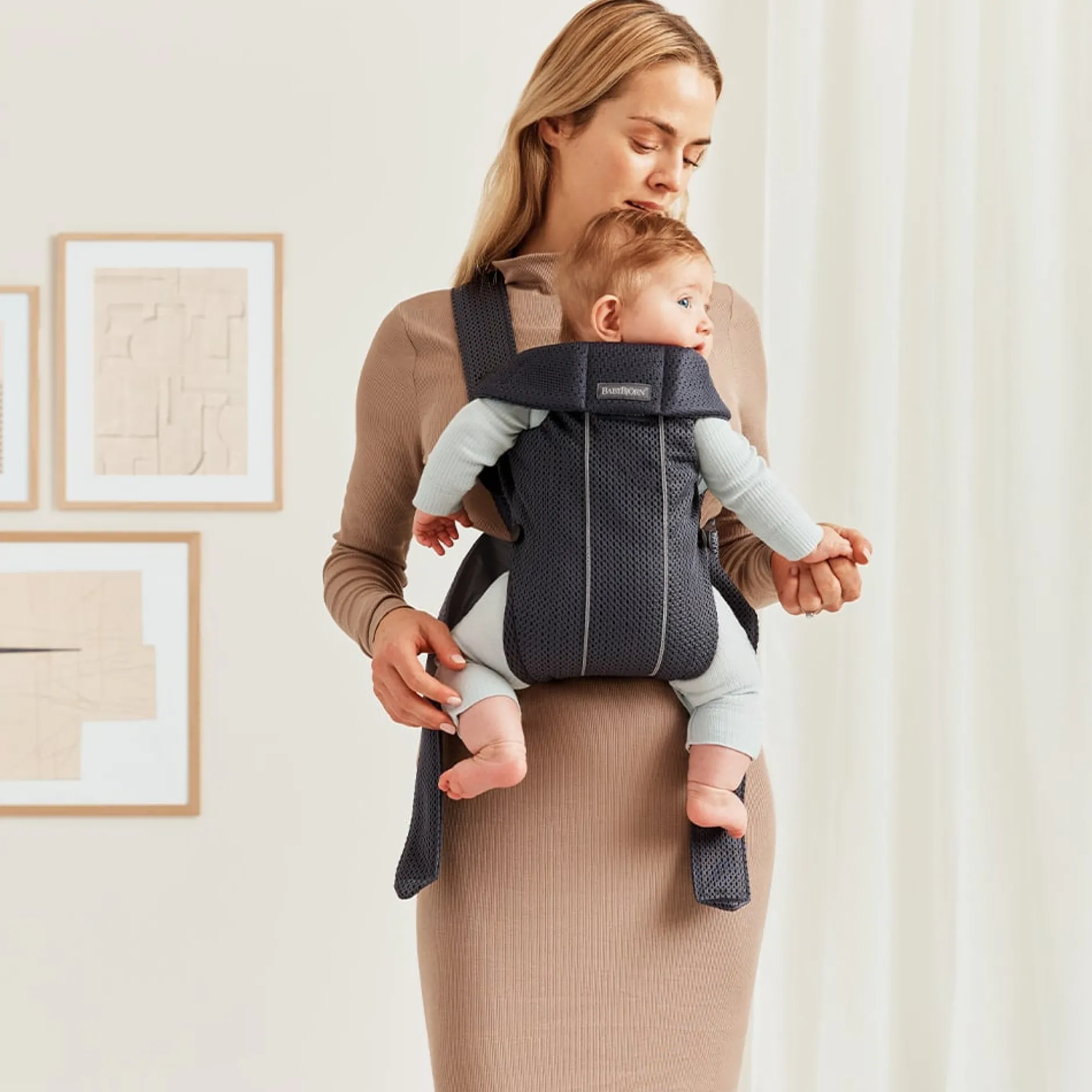 Porte Bébé Ventral|Tout Pour Vos Balades*BabyBjörn Porte-bébé Mini de Anthracite Mesh 3D