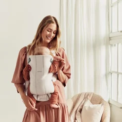 Porte Bébé Ventral|Tout Pour Vos Balades*BabyBjörn Porte-bébé Mini de Beige Clair Jersey 3D