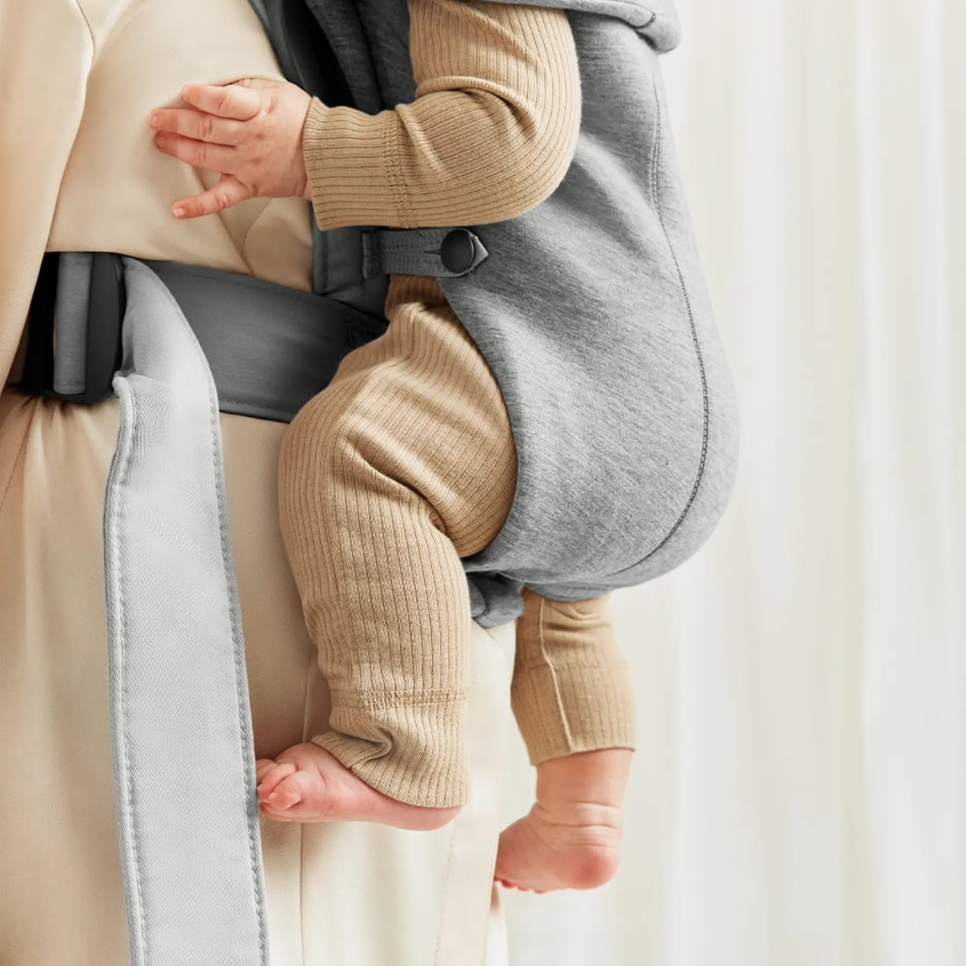 Porte Bébé Ventral|Tout Pour Vos Balades*BabyBjörn Porte-bébé Mini de Gris Clair Jersey 3D