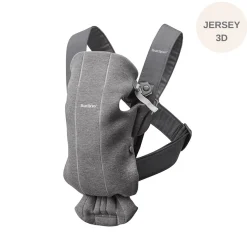Porte Bébé Ventral|Tout Pour Vos Balades*BabyBjörn Porte-bébé Mini de Gris Foncé Jersey 3D