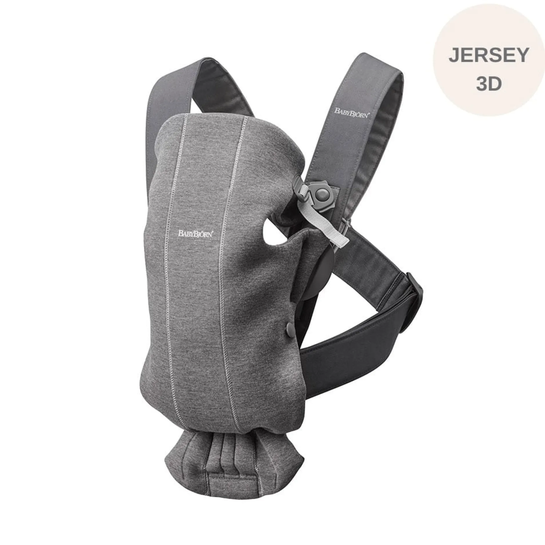 Porte Bébé Ventral|Tout Pour Vos Balades*BabyBjörn Porte-bébé Mini de Gris Foncé Jersey 3D