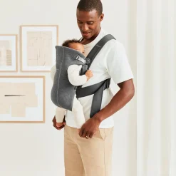 Porte Bébé Ventral|Tout Pour Vos Balades*BabyBjörn Porte-bébé Mini de Gris Foncé Jersey 3D