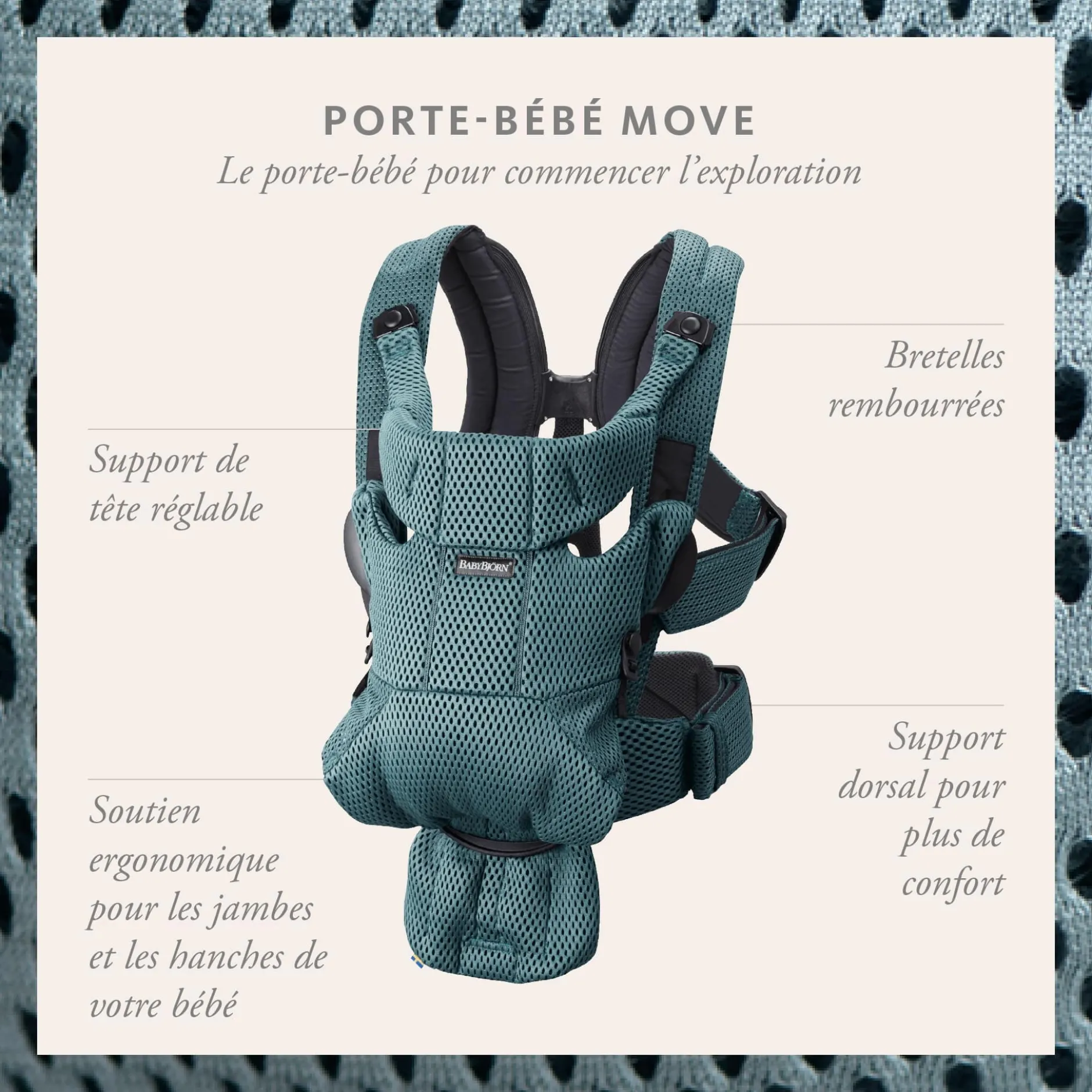 Porte Bébé Dorsal|Porte Bébé Ventral*BabyBjörn Porte-bébé Move de Bleu marine Mesh 3D