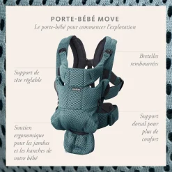 Porte Bébé Dorsal|Porte Bébé Ventral*BabyBjörn Porte-bébé Move de Vert Sauge Mesh 3D