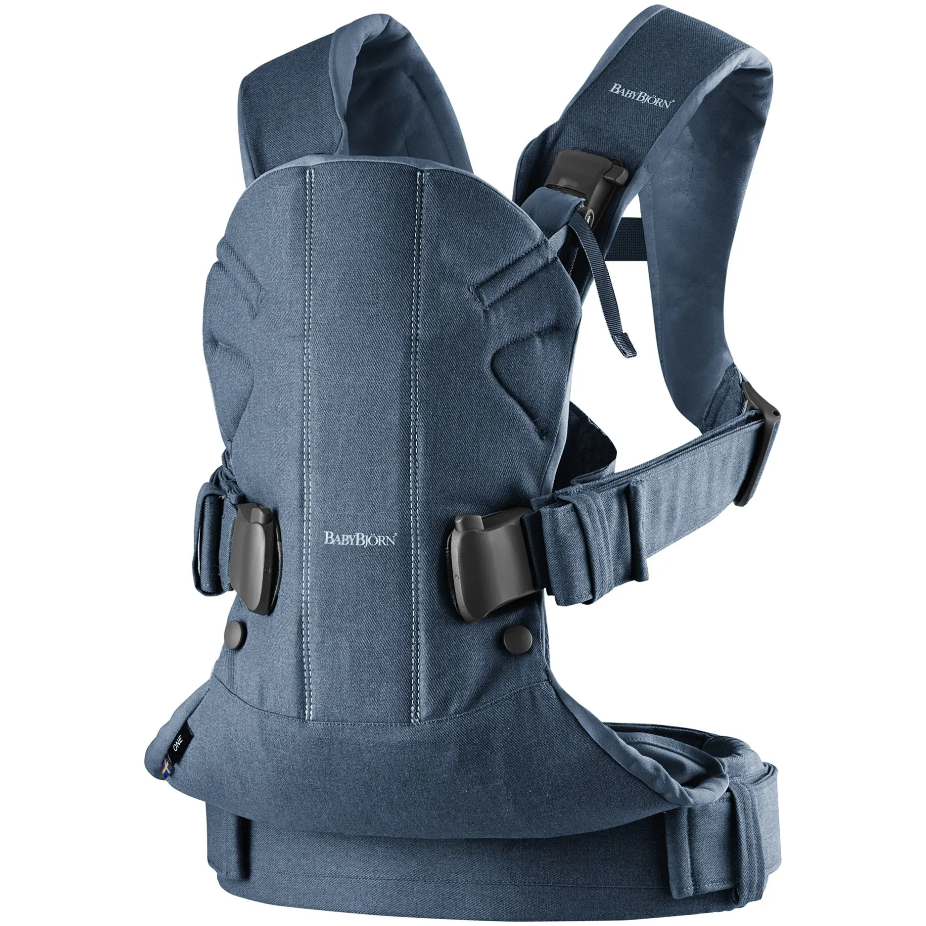Porte Bébé Dorsal|Porte Bébé Ventral*BabyBjörn Porte-bébé One de Gris denim / foncé cotton mix