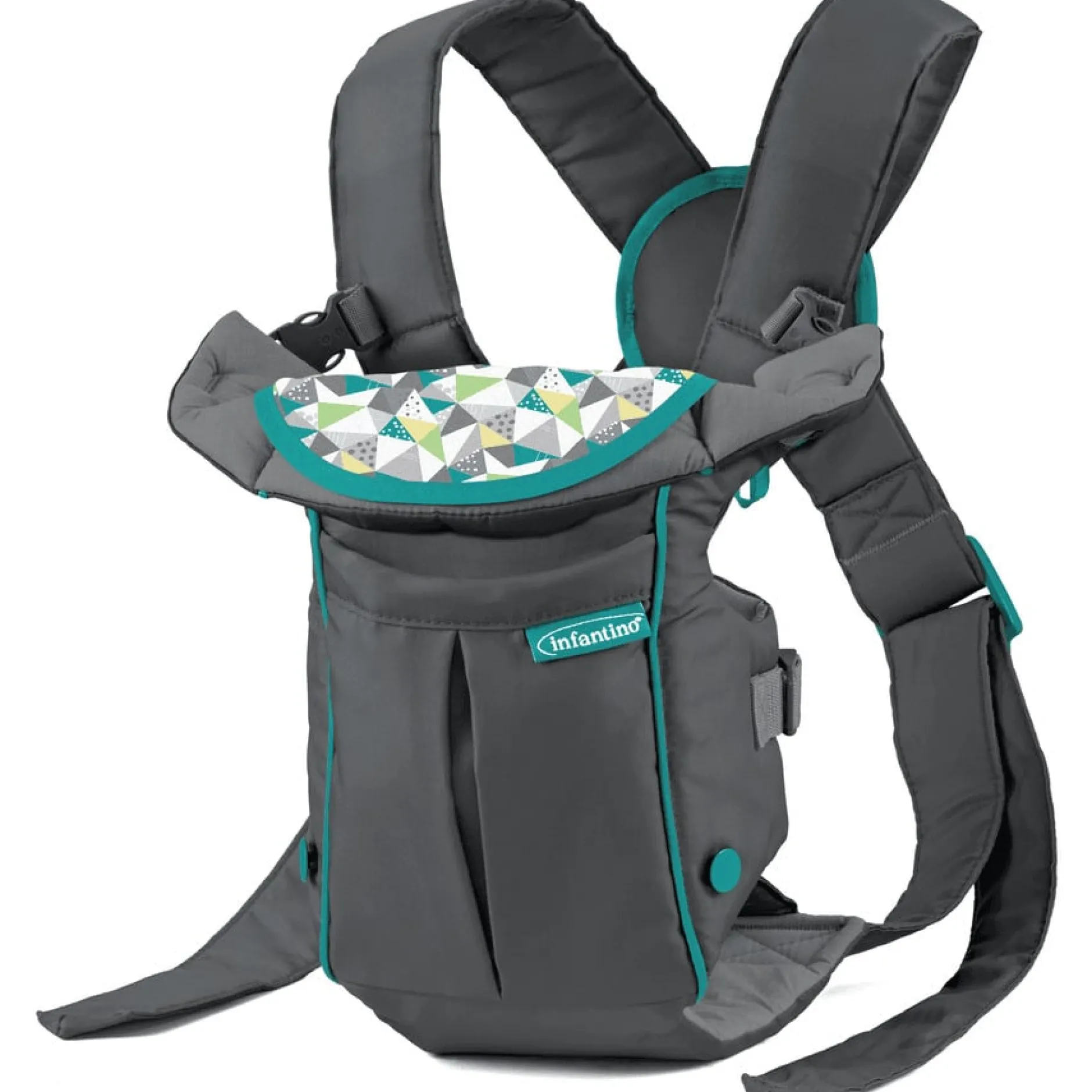 Porte Bébé Ventral|Tout Pour Vos Balades*Infantino Porte-bébé ventral SWIFT™ Classic avec bavoir de Gris