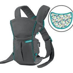 Porte Bébé Ventral|Tout Pour Vos Balades*Infantino Porte-bébé ventral SWIFT™ Classic avec bavoir de Gris