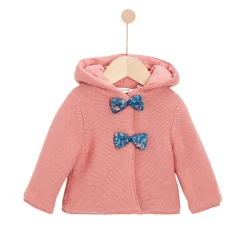 Vestes, Manteaux, Pilotes*Marèse Poésie d'Automne Veste à capuche tricot de Pink Raspberry