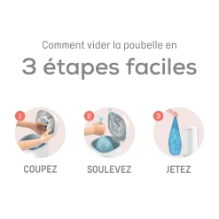 Poubelles*Angelcare Poubelle à couches Dress Up laquée de Blanc