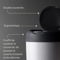 Poubelles*Tommee Tippee Poubelle à Couches SIMPLEE de Gris