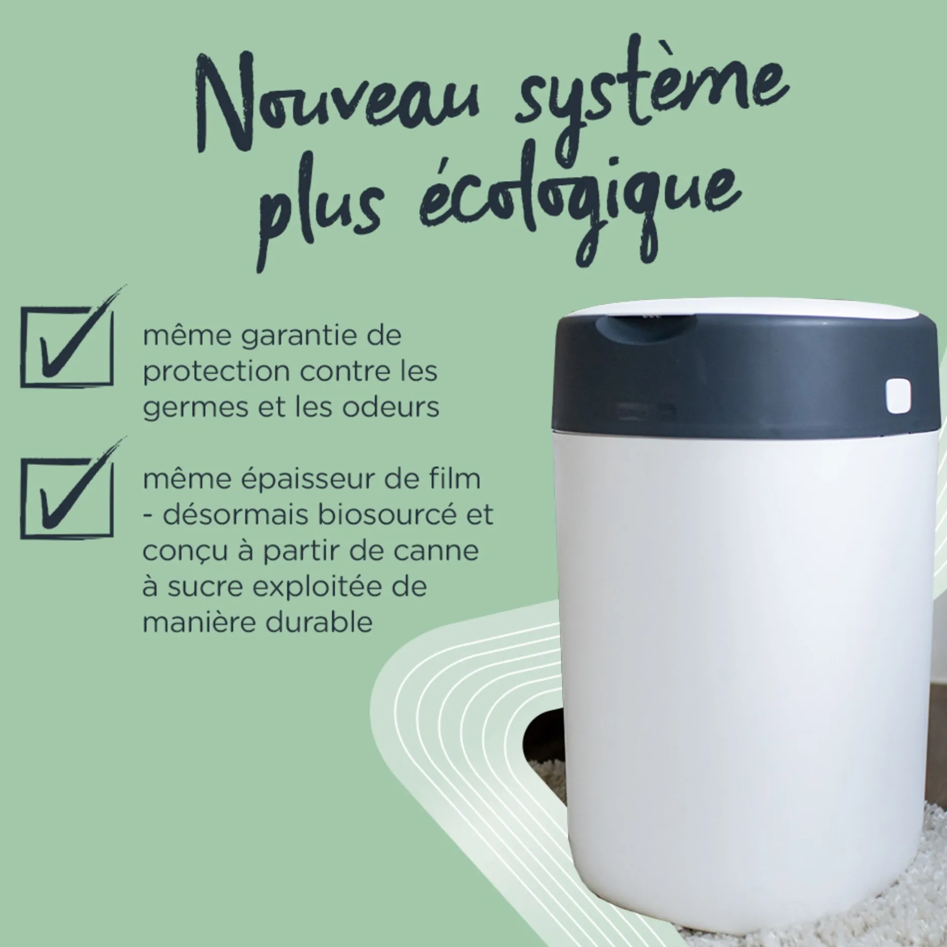 Poubelles*Tommee Tippee Poubelle à Couches SIMPLEE de Gris