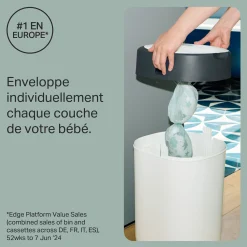 Poubelles*Tommee Tippee Poubelle à Couches Twist & Click de Blanc