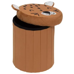 Fauteuils*Atmosphera Pouf-coffre pliant de Léopard