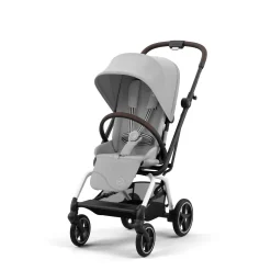 Poussettes Citadines|Poussettes Polyvalentes*CYBEX Poussette Eezy S Twist +2 de Châssis Silver - Fog Grey 2024