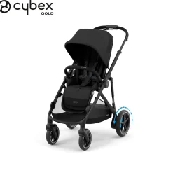 Poussettes Doubles & Triples|Tout Pour Vos Balades*CYBEX Poussette e-Gazelle S + Panier shopping de Châssis Black - Moon Black