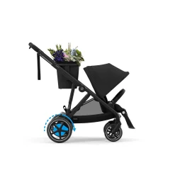 Poussettes Doubles & Triples|Tout Pour Vos Balades*CYBEX Poussette e-Gazelle S + Panier shopping de Châssis Black - Moon Black