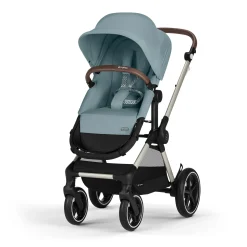 Poussettes 2-En-1|Tout Pour Vos Balades*CYBEX Poussette 2-en-1 Eos Lux de Châssis Taupe - Sky Blue