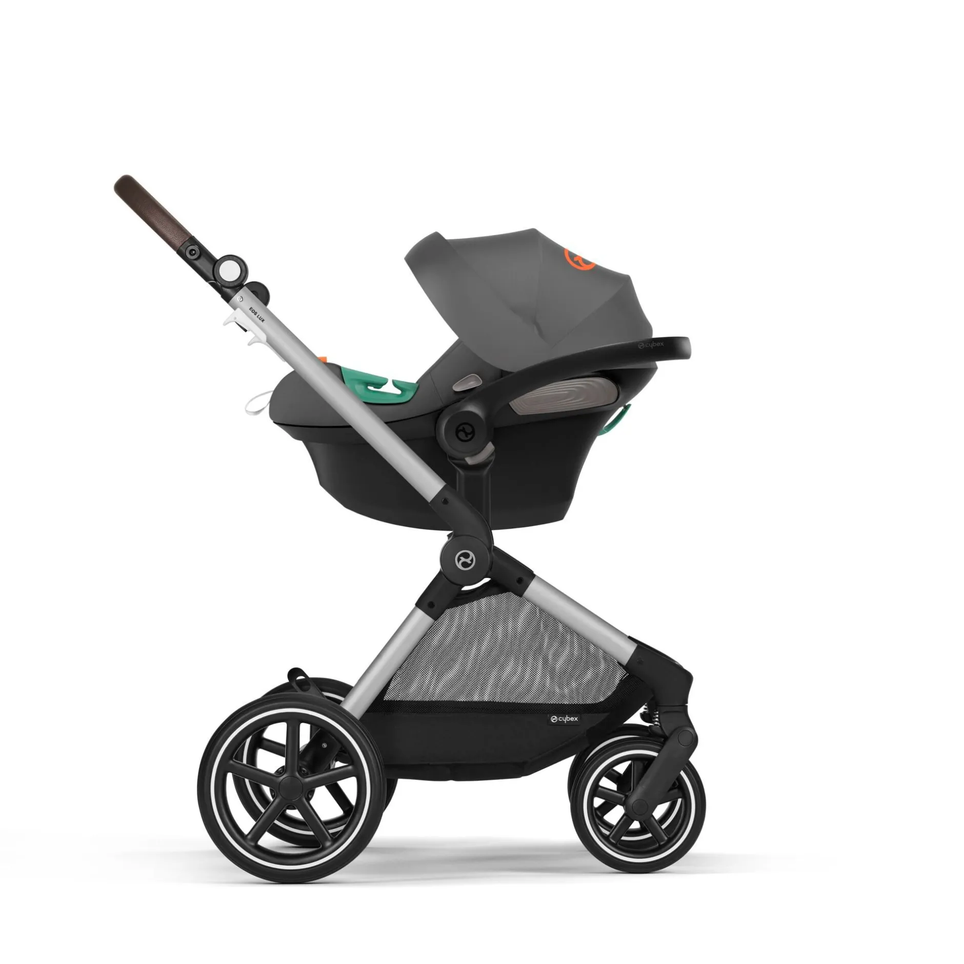 Poussettes 2-En-1|Tout Pour Vos Balades*CYBEX Poussette 2-en-1 Eos Lux de Châssis Silver - Lava Grey