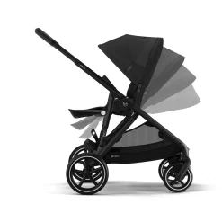 Tout Pour Vos Balades|Poussettes Citadines*CYBEX Poussette Gazelle S de Châssis Noir - Moon Black