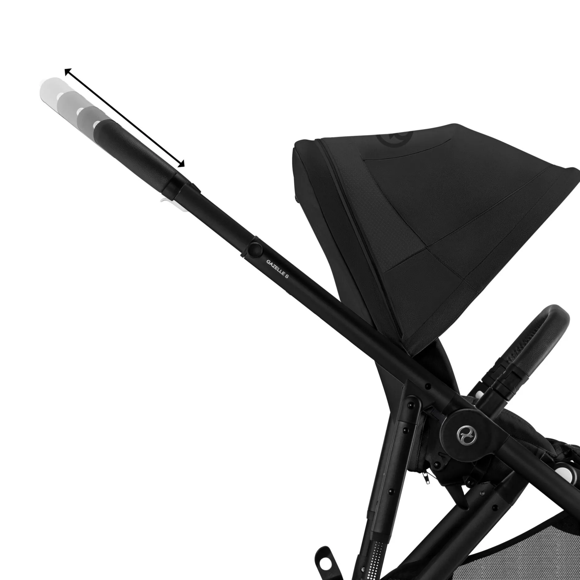 Tout Pour Vos Balades|Poussettes Citadines*CYBEX Poussette Gazelle S de Châssis Noir - Moon Black