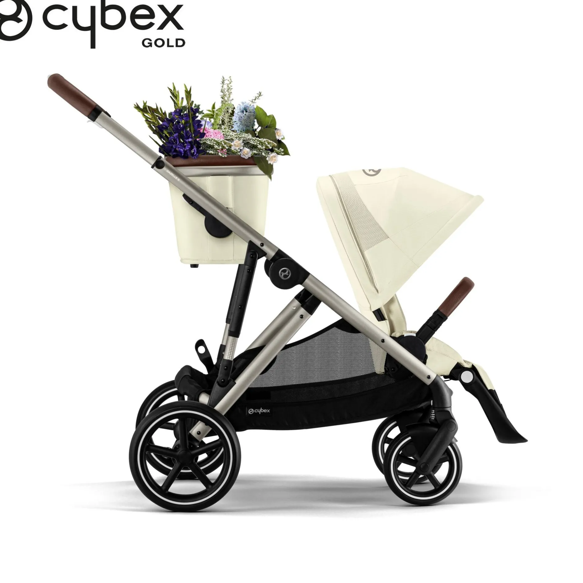 Tout Pour Vos Balades|Poussettes Doubles & Triples*CYBEX Poussette Gazelle S de Châssis Taupe - Seashell Beige