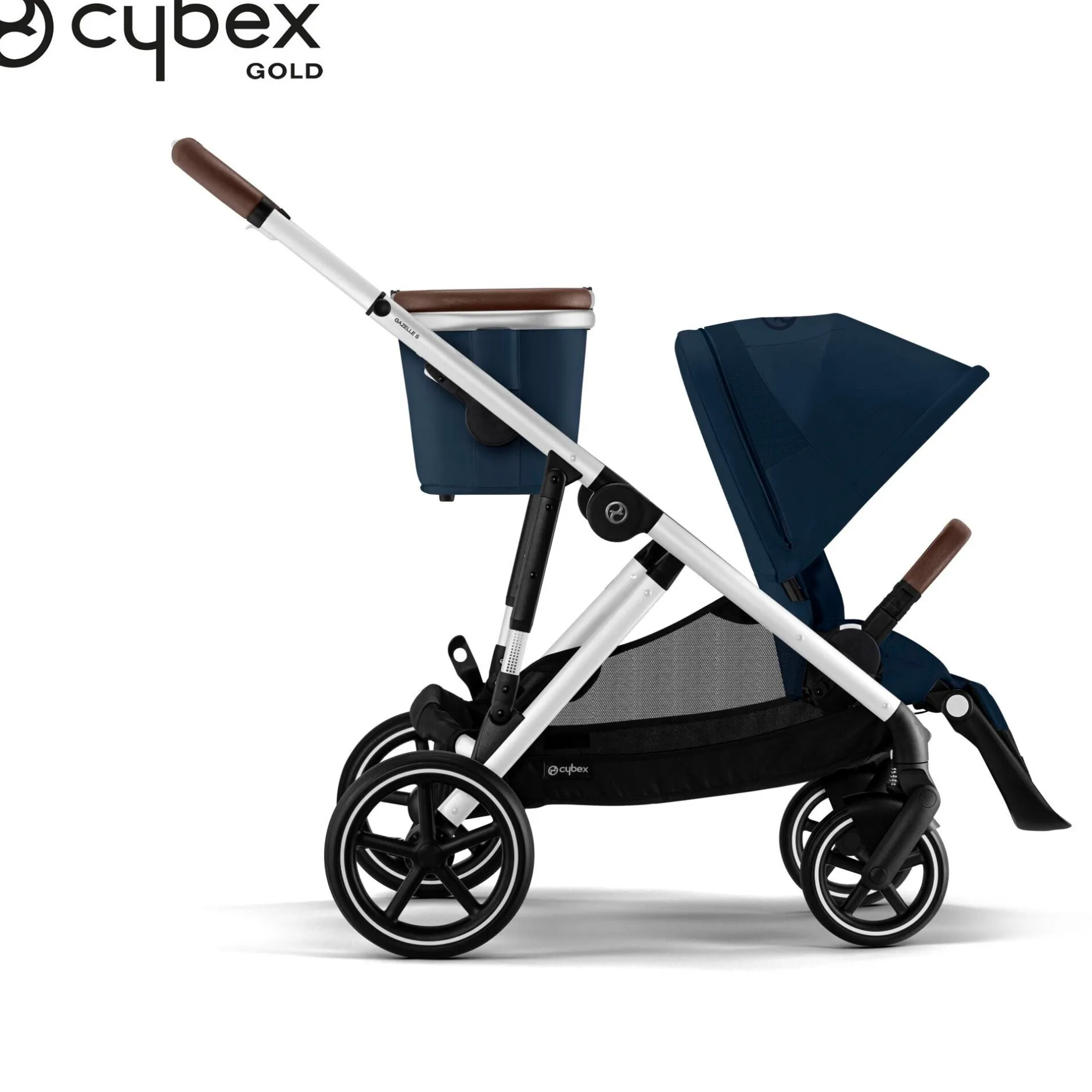 Tout Pour Vos Balades|Poussettes Doubles & Triples*CYBEX Poussette Gazelle S de Châssis Silver - Ocean Blue