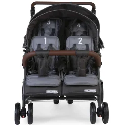 Poussettes Doubles & Triples|Tout Pour Vos Balades*Childhome Poussette Quadruple avec frein auto + housse de pluie + pare-soleil de Noir