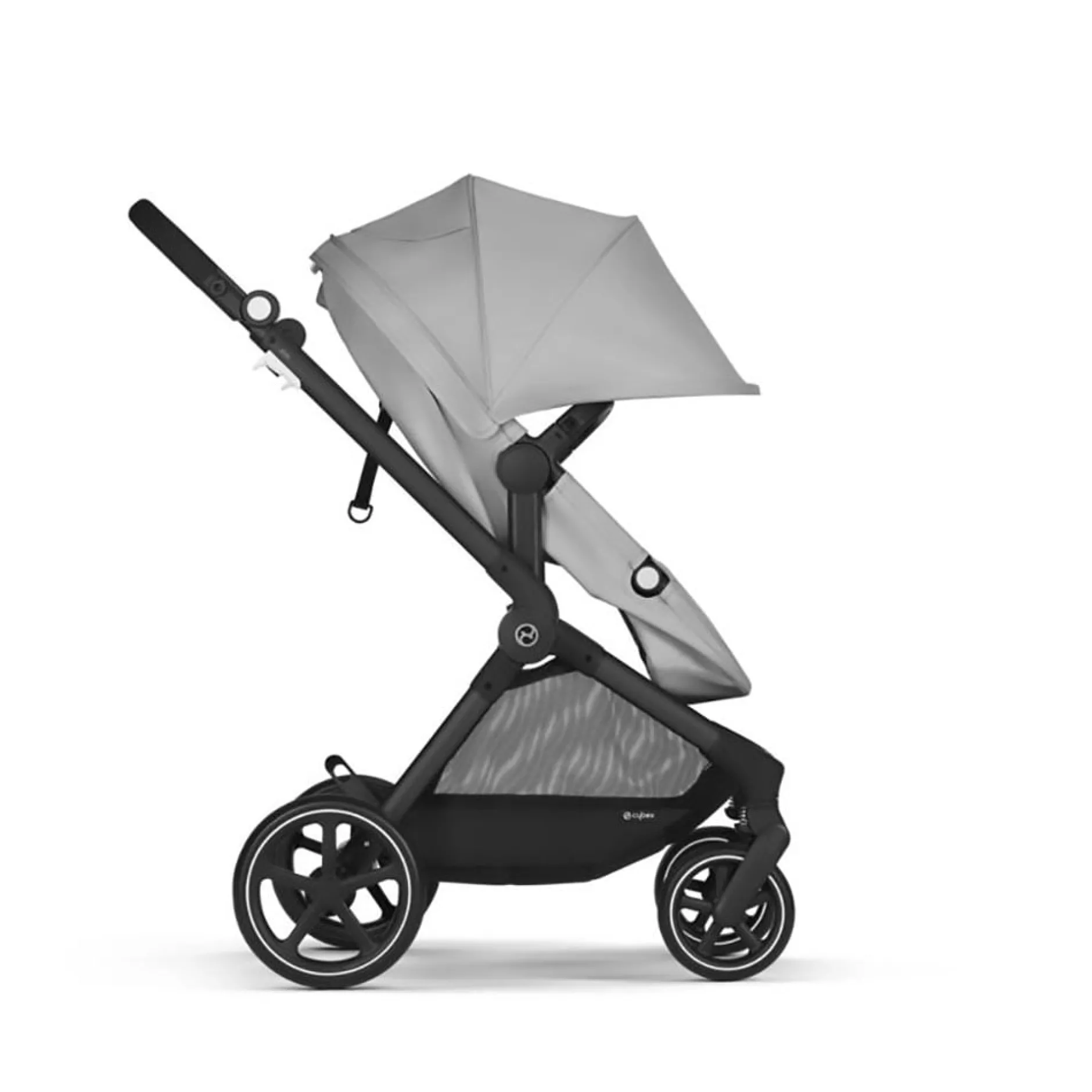 Tout Pour Vos Balades|Nacelles*CYBEX Poussette Trio EOS : Poussette 2-en-1 EOS + Aton B2 i-Size + Adaptateurs de Stone Grey