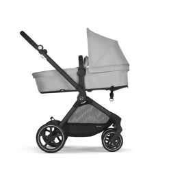 Tout Pour Vos Balades|Nacelles*CYBEX Poussette Trio EOS : Poussette 2-en-1 EOS + Aton B2 i-Size + Adaptateurs de Stone Grey