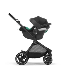 Tout Pour Vos Balades|Nacelles*CYBEX Poussette Trio EOS : Poussette 2-en-1 EOS + Aton B2 i-Size + Adaptateurs de Moon Black