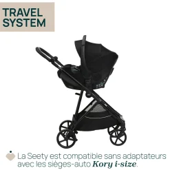 Tout Pour Vos Balades|Poussettes 3-En-1*Chicco Poussette Trio Seety i-Size de Etna Black