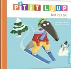 Livres*AUZOU P'tit Loup fait du ski de Bleu