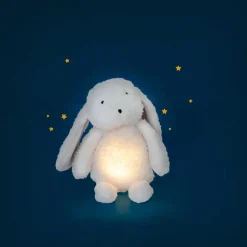 Veilleuses*Moulin Roty Puce & Pilou Lapin lumineux de Blanc