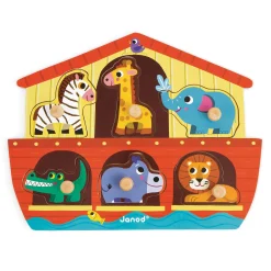 Puzzle|Jouets En Bois*Janod Puzzle bois 6 pièces de Arche de Noé