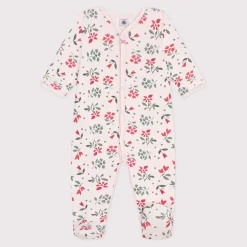 Pyjamas*Petit Bateau Pyjama bébé en coton fleuri de Rose fleur